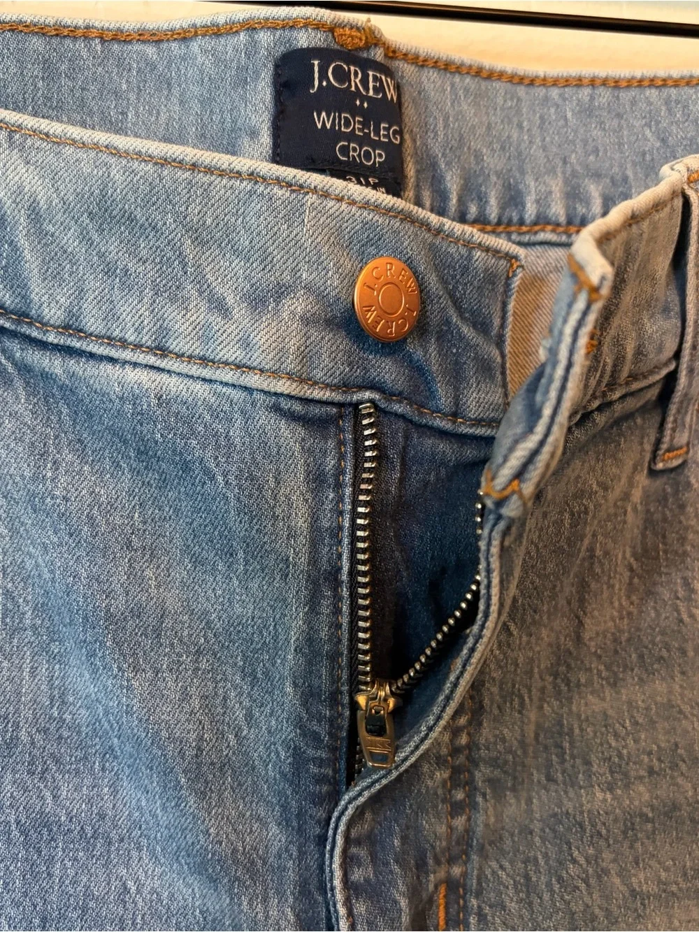J. Crew Light Blue Wide Leg Cropped Jeans